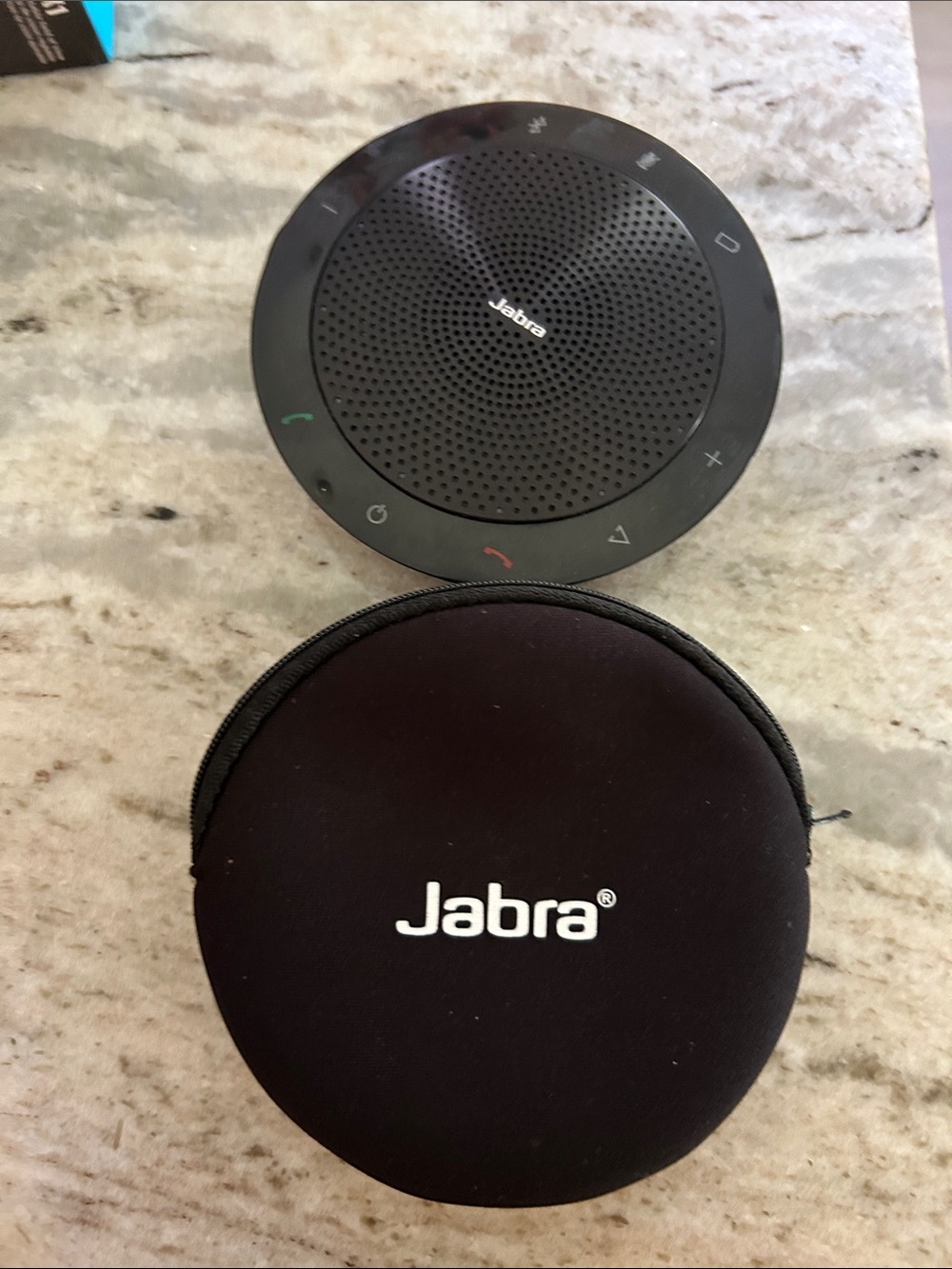 Jabra Black Portable Bluetooth Speakerphone - Compact Conference Speaker